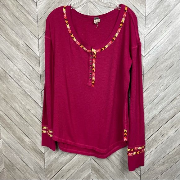 NWT We The Free rainbow thermal pink sz L - Picture 3 of 9